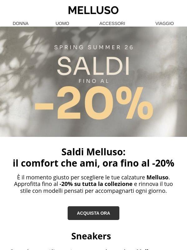 Sono arrivati i Saldi Melluso:  Fino al -20% su tutto!😋