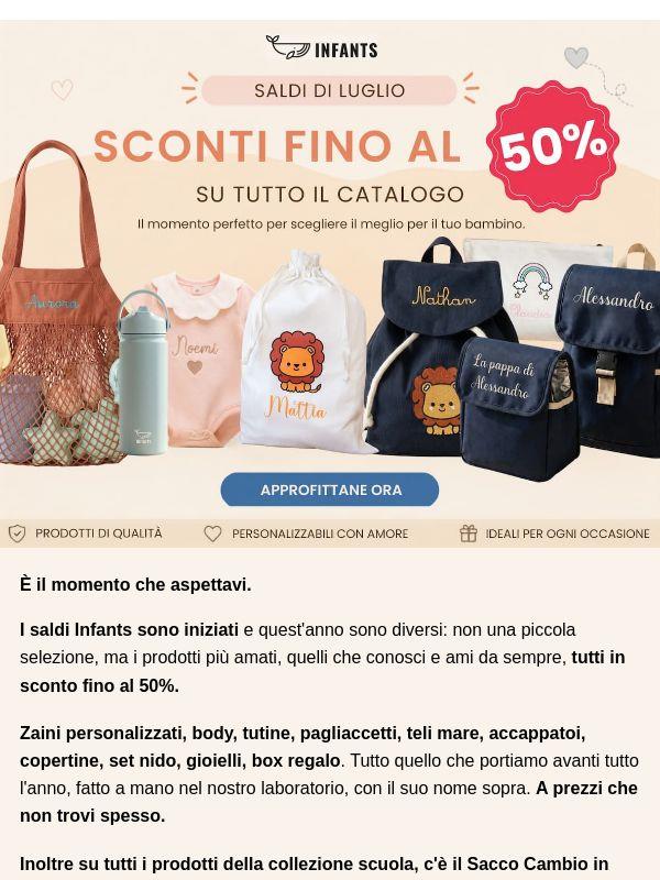 I Saldi Infants sono iniziati: fino al -50% sui nostri articoli più amati ✨