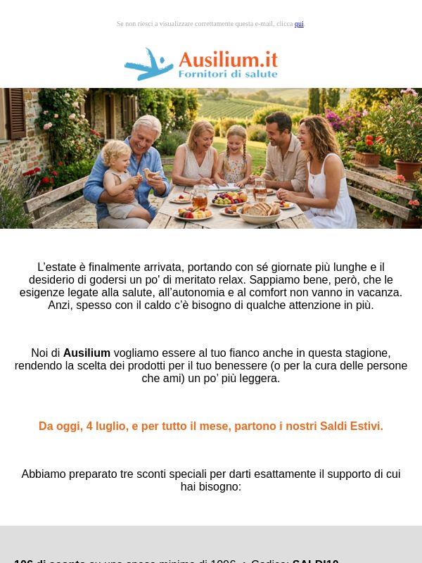 ☀️ Al via i Saldi Estivi: il benessere che meriti, con un aiuto in più.