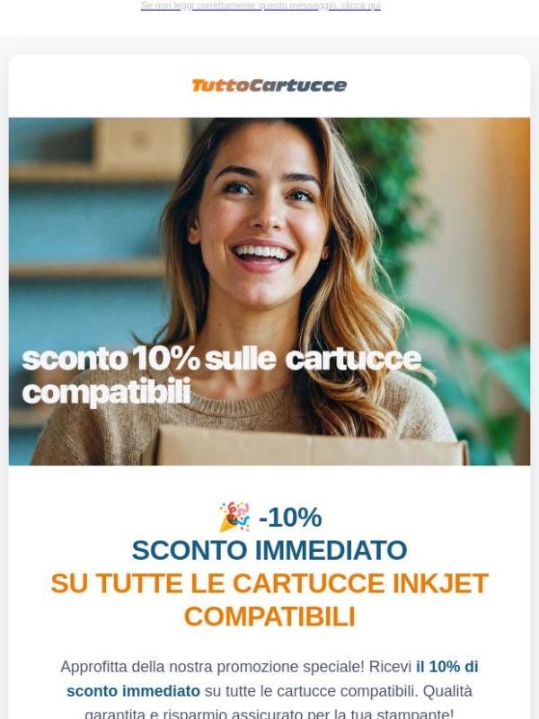 🎉 -10% su tutte le cartucce inkjet compatibili — solo fino al 7 luglio!