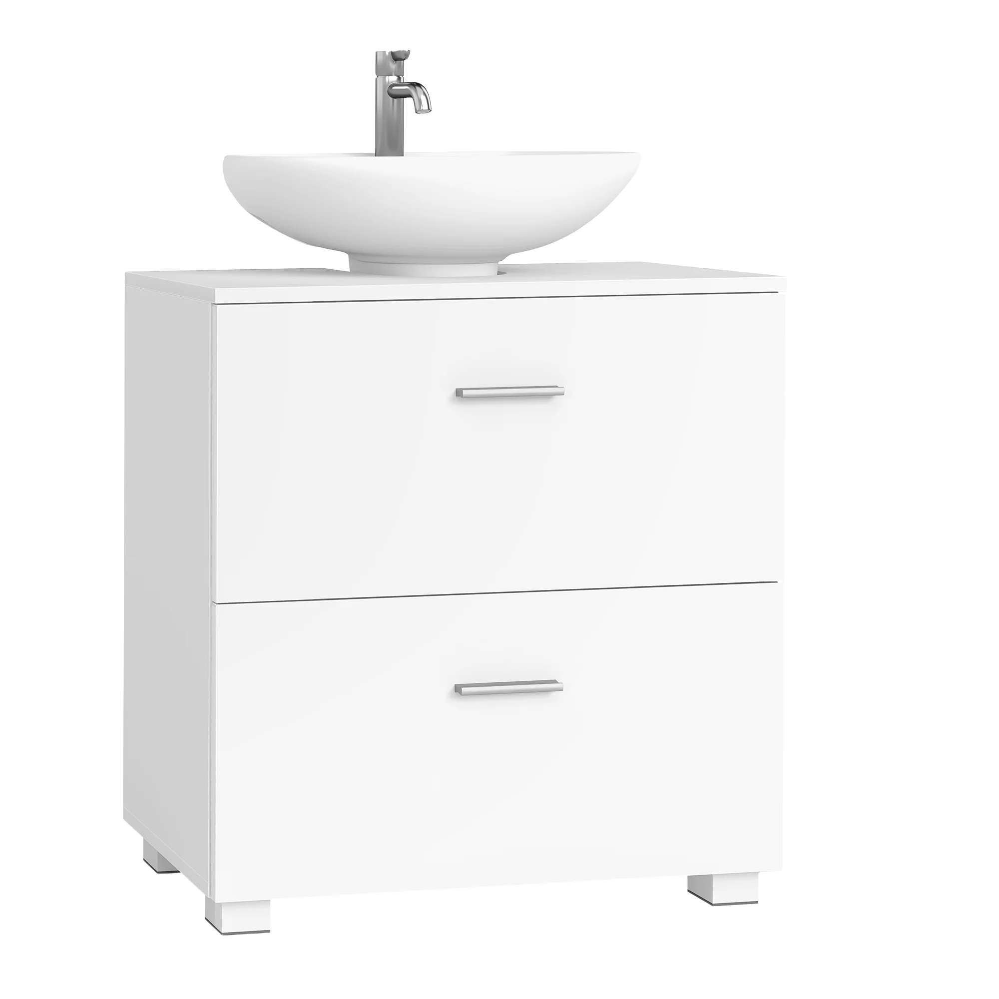 Image of Mobile sottolavabo con due cassetti per bagno