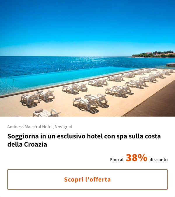 Soggiorna in un esclusivo hotel con spa sulla costa della Croazia