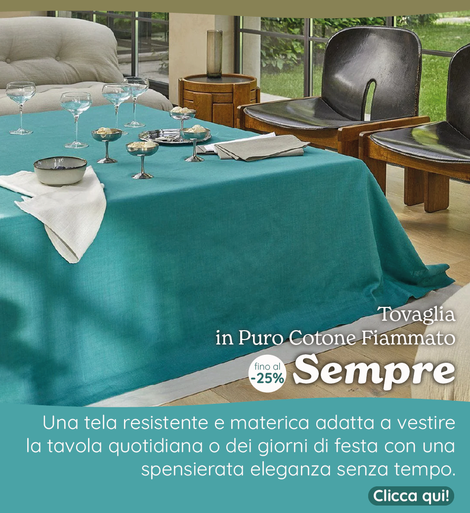 Tovaglia in Puro Cotone Fiammato - Sempre