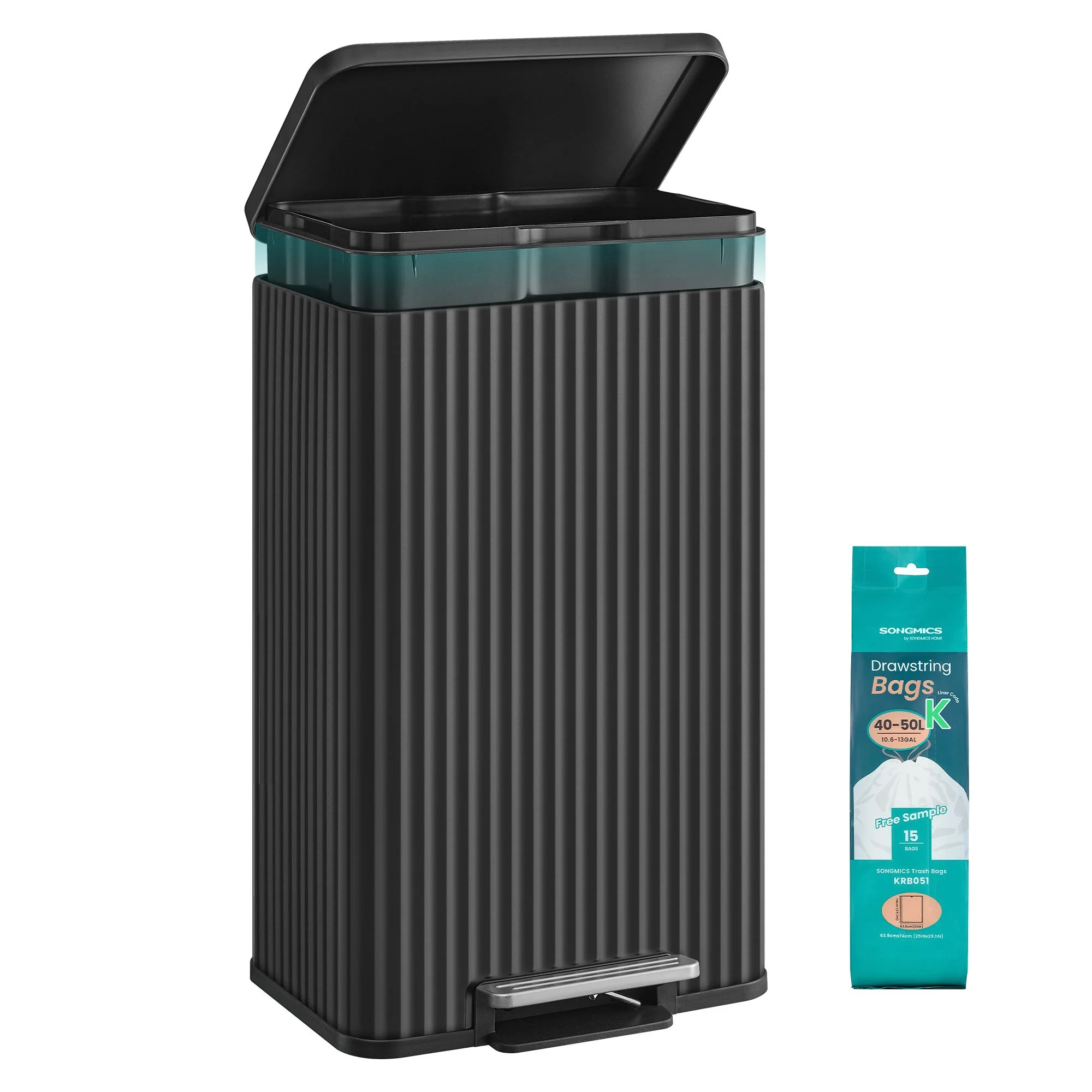 Image of Cestino Cucina, 50 L, Pattumiera a Pedale, Cestino Spazzatura