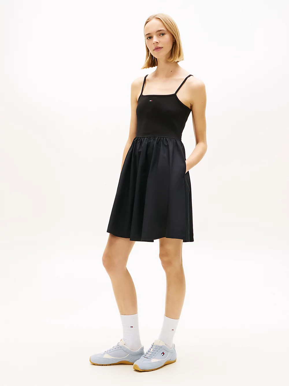 Vestito Corto Extra Slim Fit In Popeline