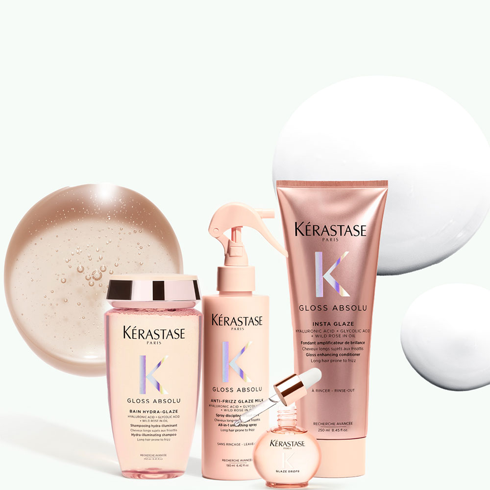 Il rituale Gloss Absolu con texture sullo sfondo.