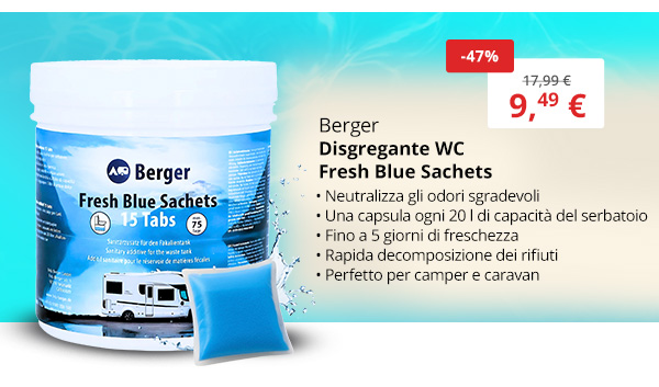 Disgregagnte WC Berger Fresh Blue Sachets