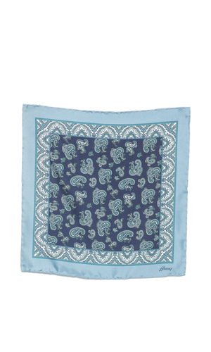 Printed silk pocket square