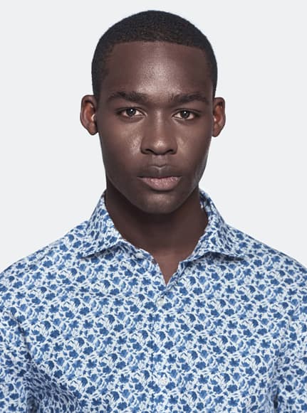 Camicia floreale in puro cotone