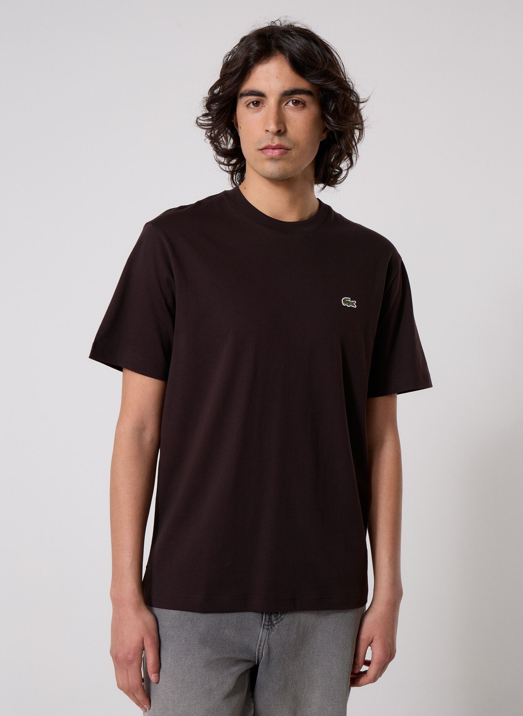 Lacoste Tee-shirts manches courtes Tee Shirt TH7318 homme marron