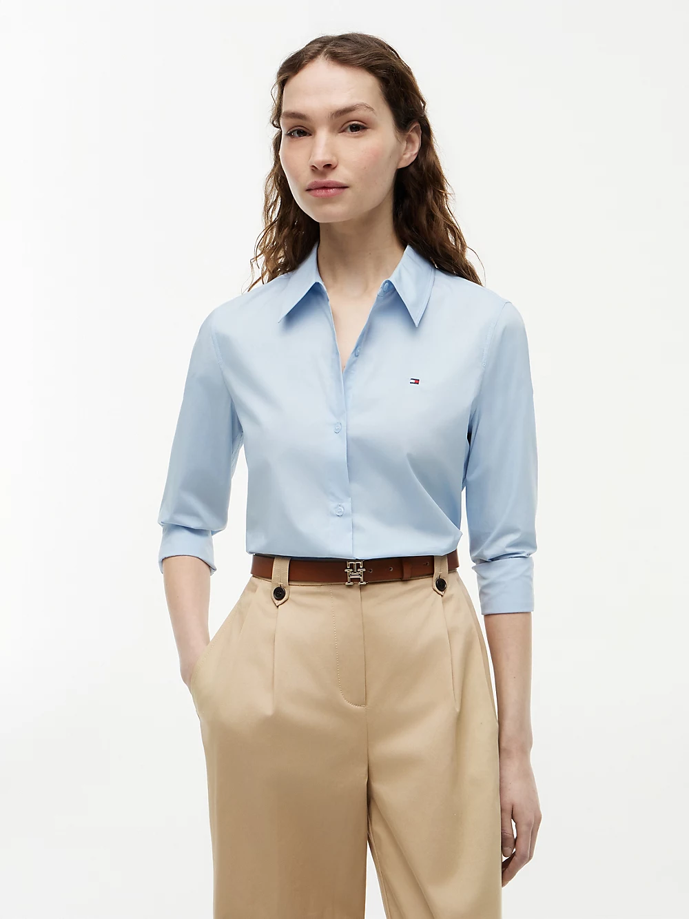 Camicia Classic Regular Fit In Popeline