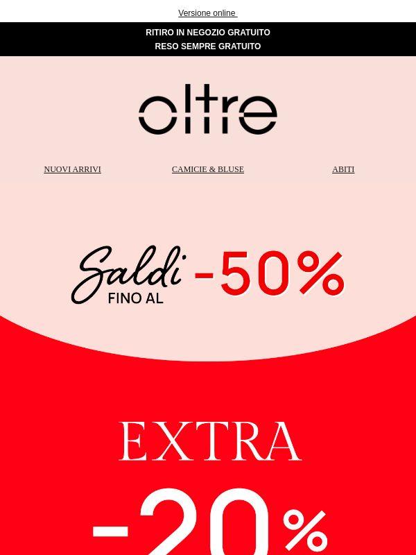Saldi fino al -50% + EXTRA -20% sul terzo capo meno caro 💖