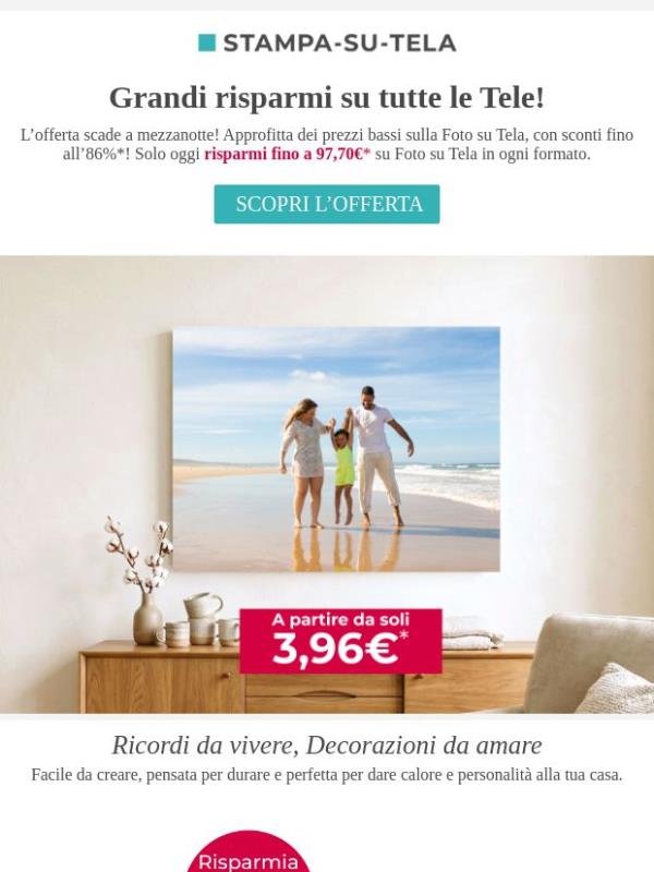 Prezzo più basso sulla Foto su Tela - scade oggi!