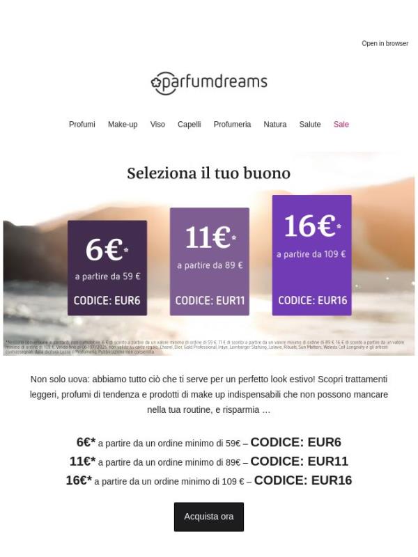 Heatwave Alert: 16€ di sconto beauty 🔥