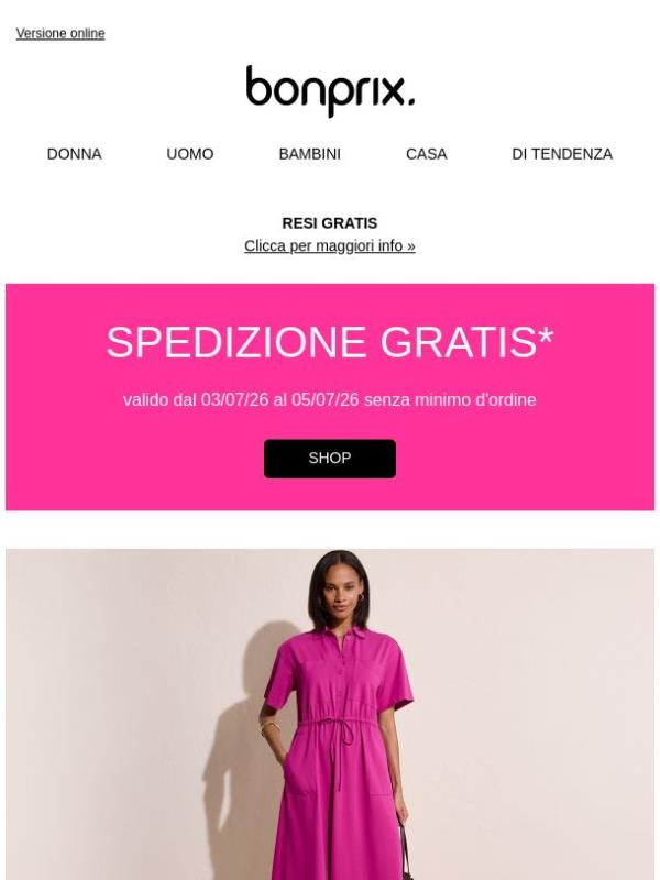 Ultima possibilità: spedizione GRATIS
