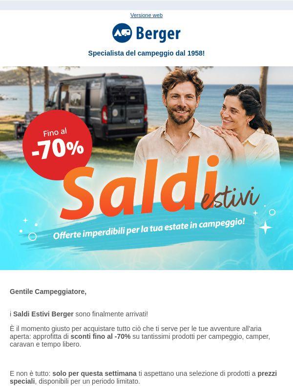 Sono iniziati i Saldi Estivi Berger: fino al -70% 💥