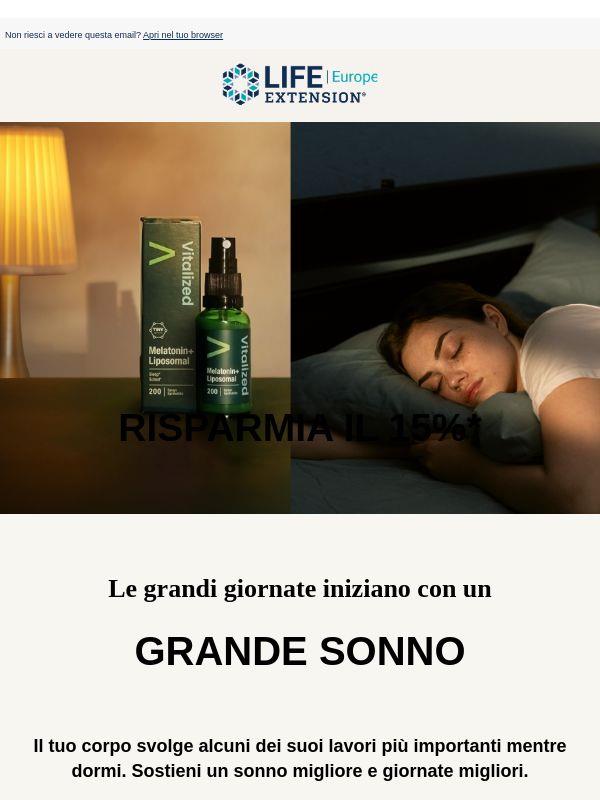 15% di sconto su tutti gli integratori del sonno!