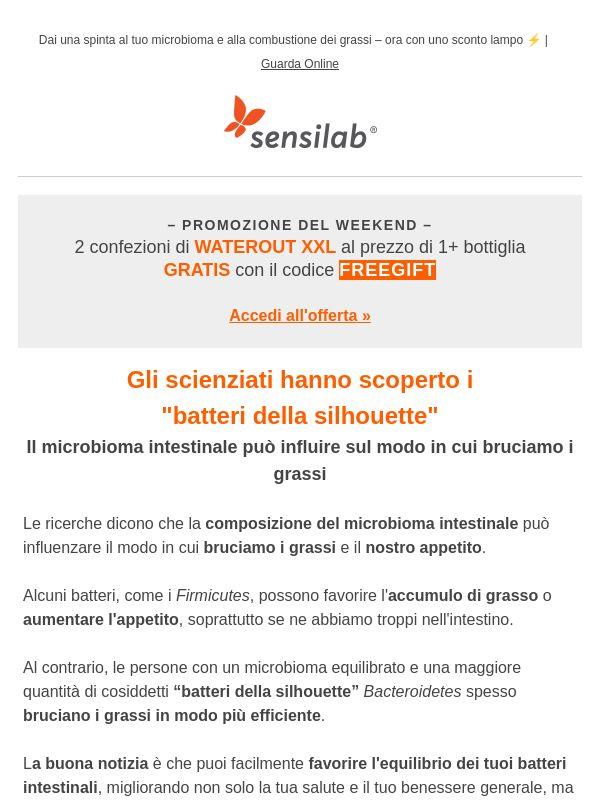 Riattivato lo sconto sul bruciagrassi&probiotico n.1😍