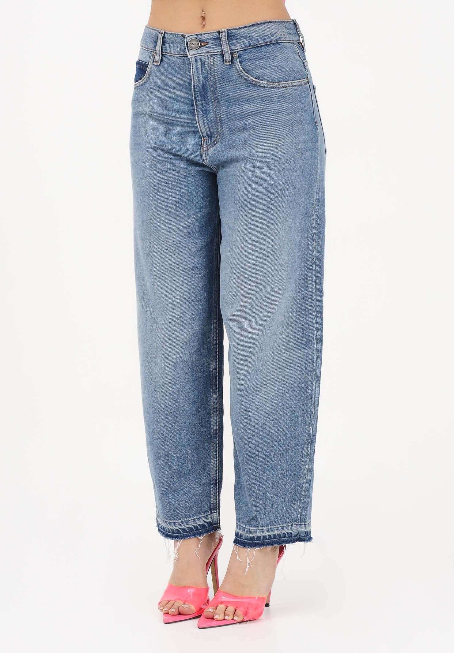 Image of PINKO Jeans balloon fit in denim medio da donna