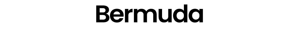 Bold black wordmark reading 'Bermuda' centred on a white background