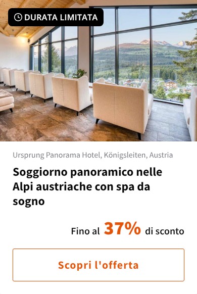 Soggiorno panoramico nelle Alpi austriache con spa da sogno