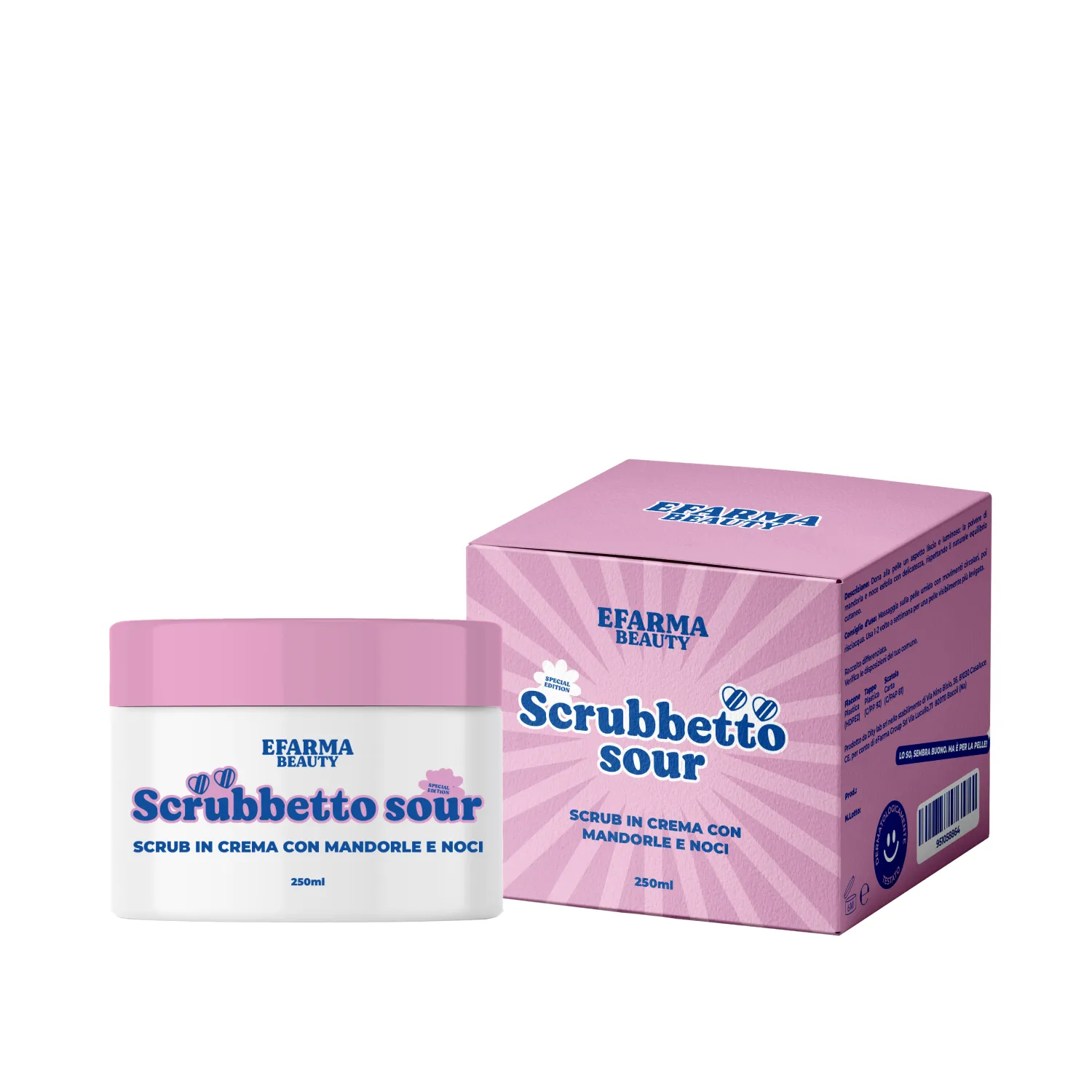eFarma Beauty Scrubbetto Sour Scrub In Crema Con Mandorle e Noci 250 ml