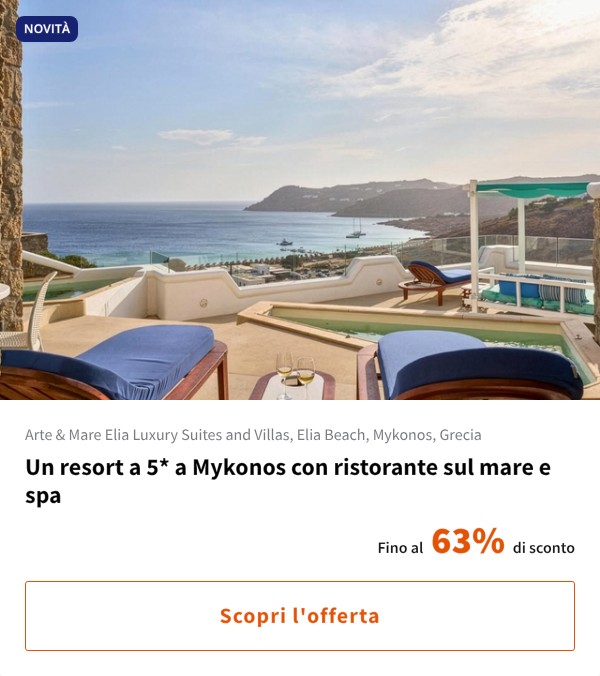Un resort a 5* a Mykonos con ristorante sul mare e spa
