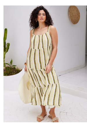 Abito midi con spalline
