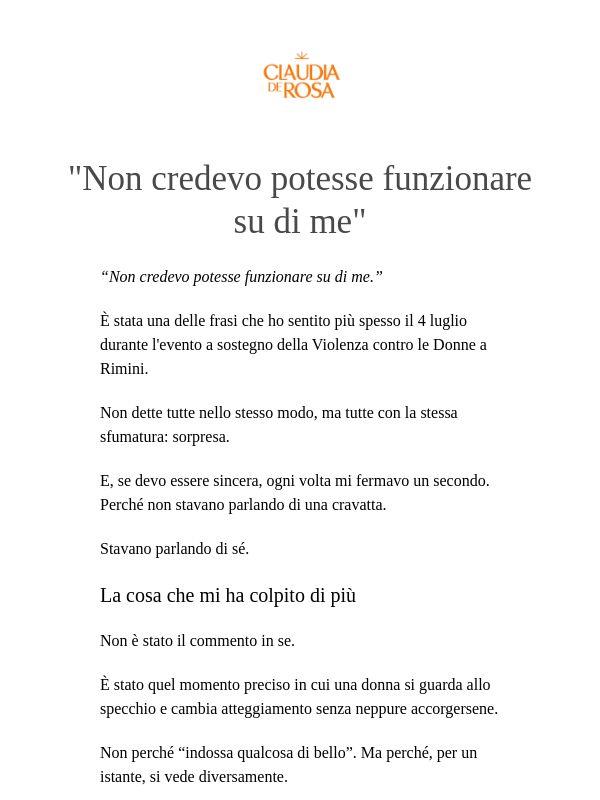 Quando un oggetto cambia il modo in cui ti vedi