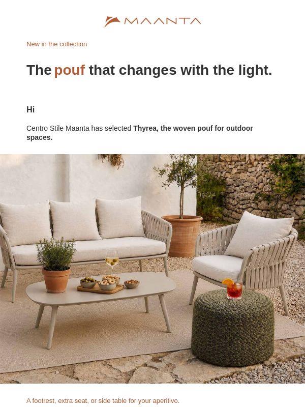 Discover the new Thyrea pouf