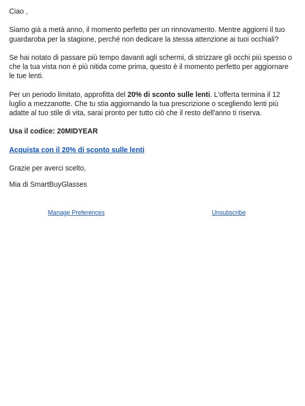 Anche le tue lenti hanno bisogno di un aggiornamento