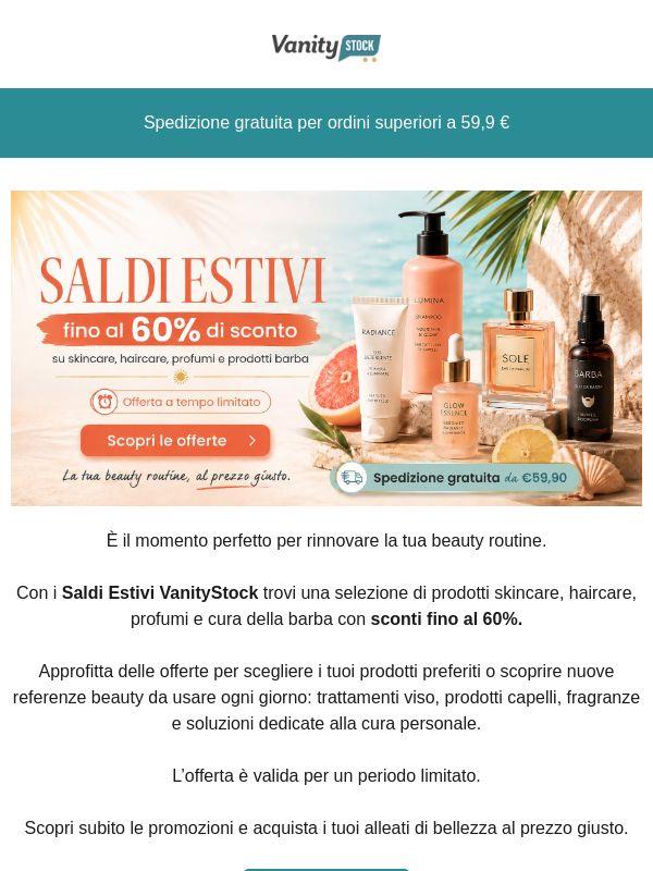 I Saldi sono online: fino al -60% di sconto ADESSO!