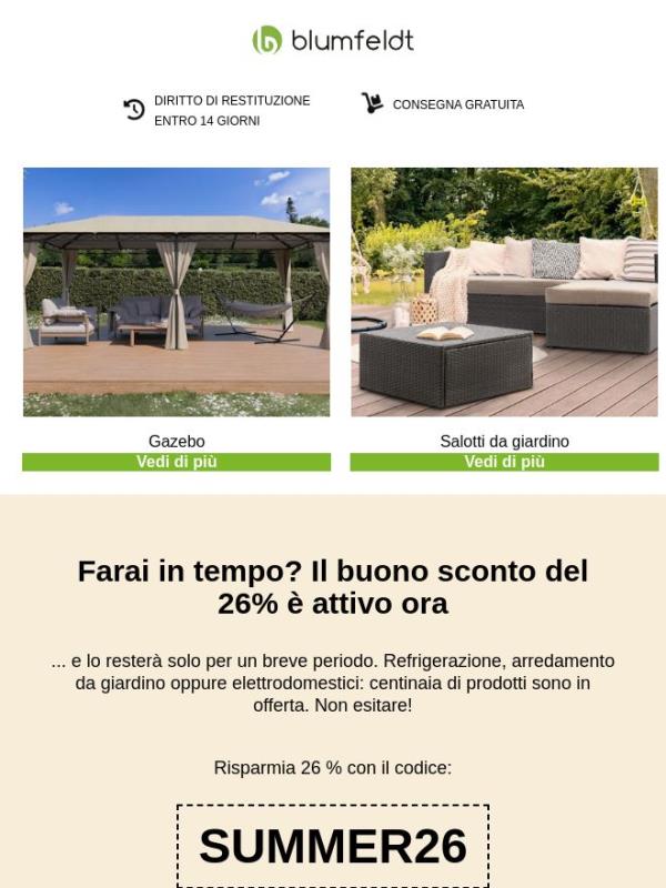 Stai  esitando? Ora puoi risparmiare fino al 26% su una selezione di articoli!