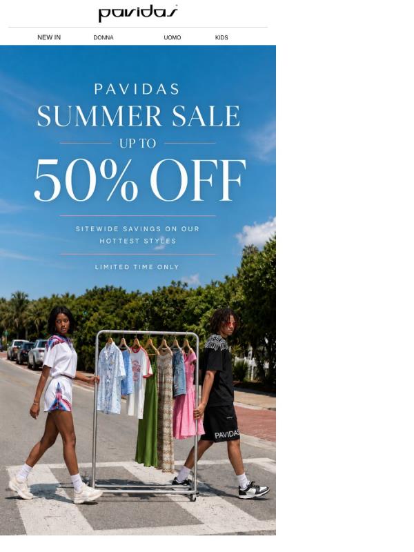 ☀️ PAVIDAS Summer Sale: fino al 50% di sconto