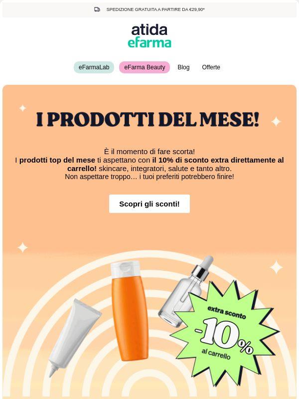 🏖 Scopri i prodotti di Luglio con il 10% di Extra Sconto!