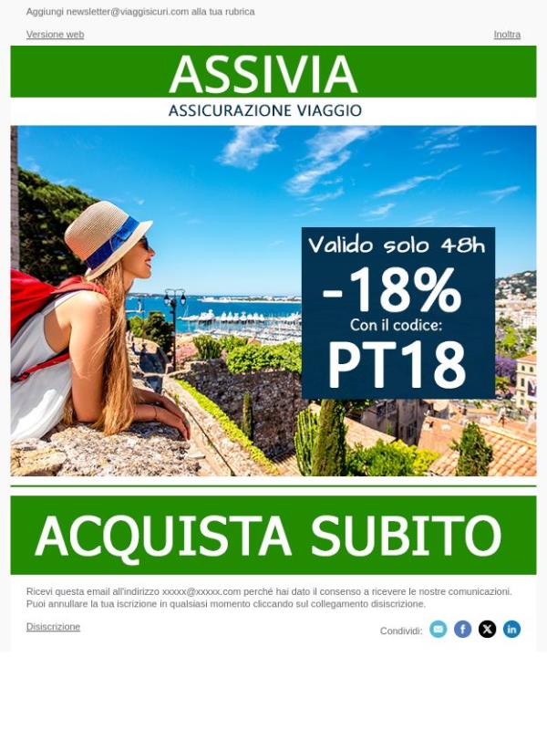 - 18% su tutte le nostre polizze!