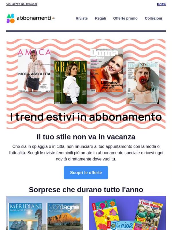 ✨ Moda, grandi viaggi e letture per i più piccoli in abbonamento