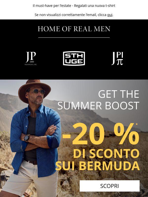 Get the summer boost! 🩳 20% di sconto sui bermuda