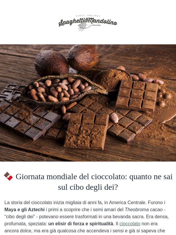 🍫  Giornata mondiale del cioccolato: quanto ne sai sul cibo degli dei?