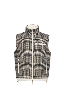 Gilet imbottito in piuma reversibile Gienah in misto lana