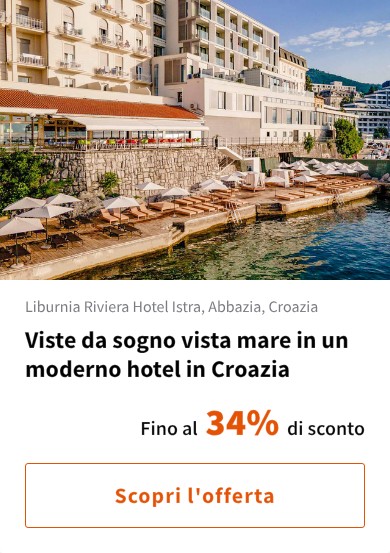 Viste da sogno vista mare in un moderno hotel in Croazia