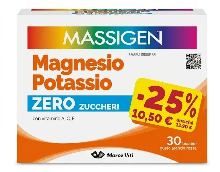Massigen Magnesio Potassio Zero Zuccheri Promo 30 Bustine