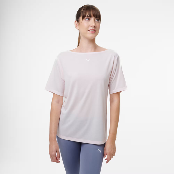 PUMA T-shirt donna palestra oversize traspirante rosa pallido