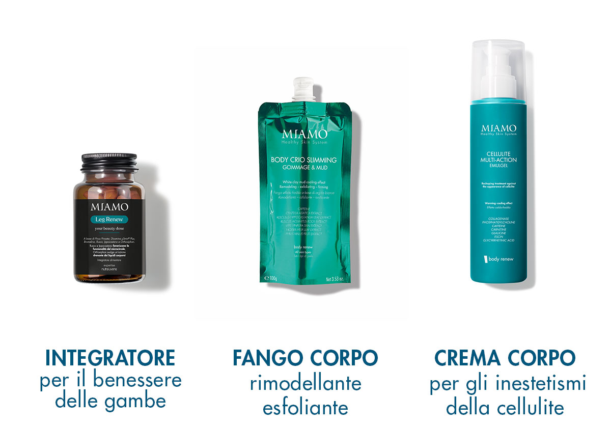 integratore + fango corpo + crema corpo 