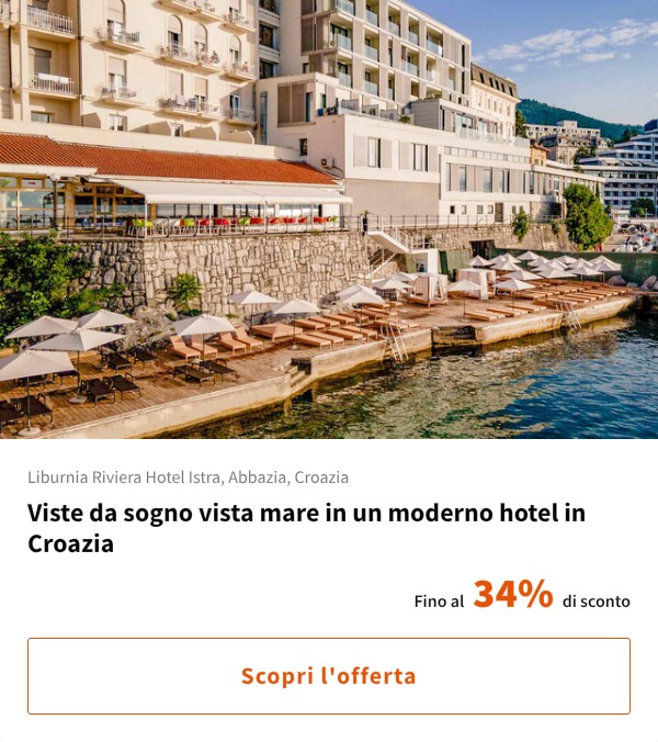 Viste da sogno vista mare in un moderno hotel in Croazia