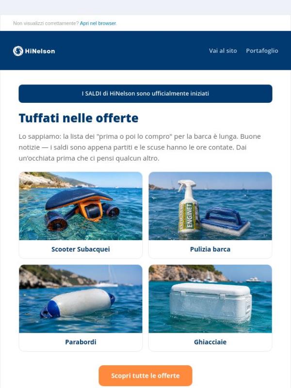 🔥​ SALDI ONLINE - Tuffati nelle offerte