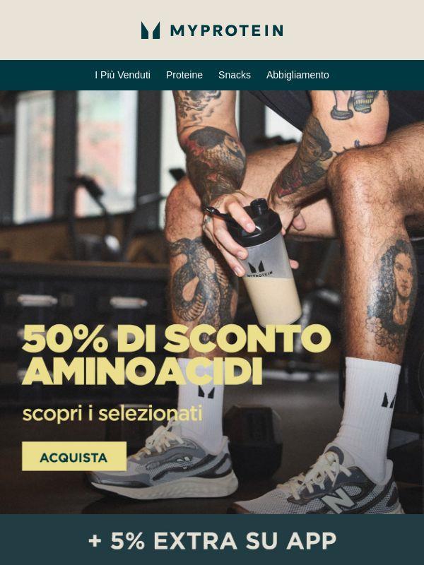 -50% su Aminoacidi & Preworkout 🔥