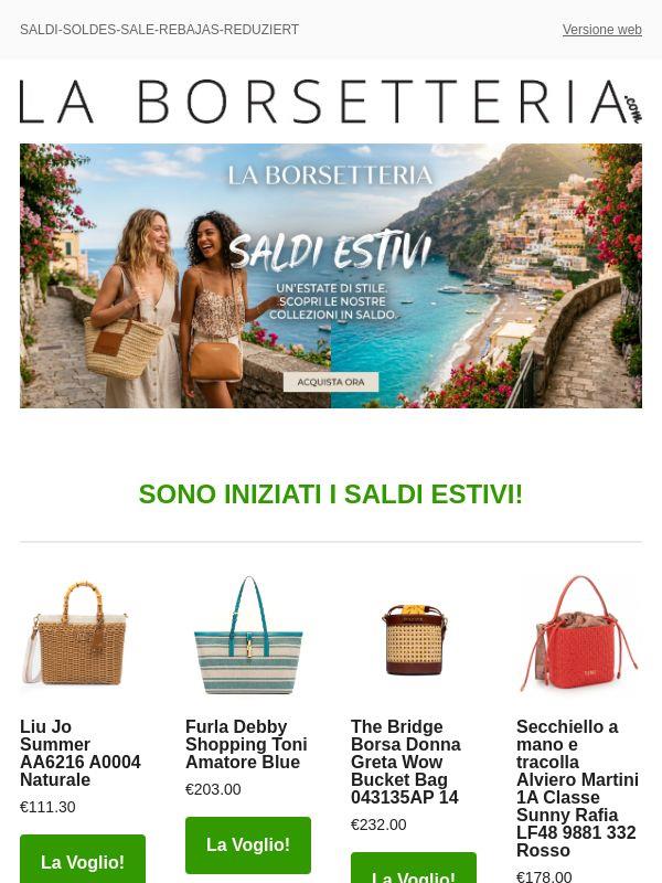 Il Sole Bacia i Tuoi Desideri: I Saldi Estivi de LA BORSETTERIA Sono Arrivati!