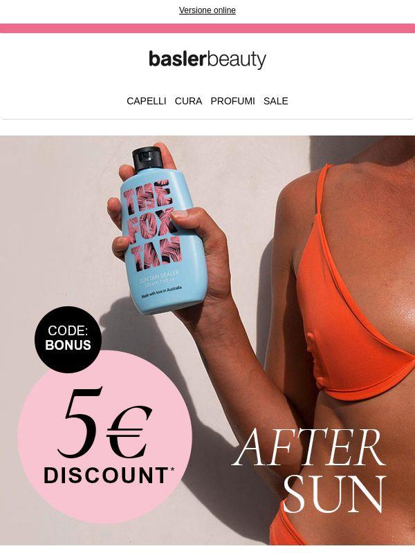 Ottieni 5 € + consigli after-sun per gli amanti del sole 🌞