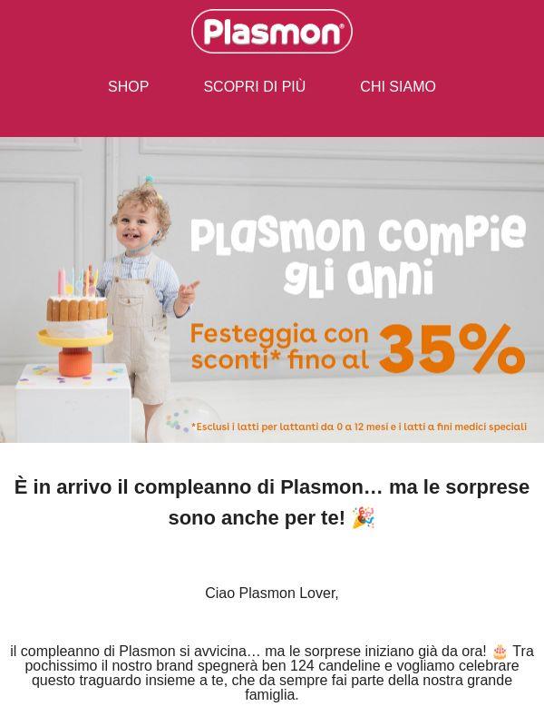 🎂 Fino al 35% di sconto sul sito! Festeggiamo 124 anni di Plasmon